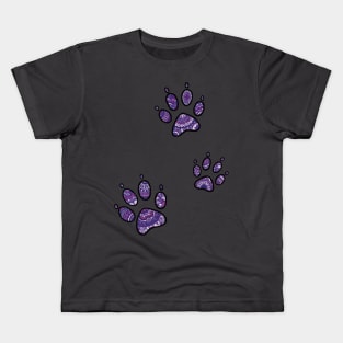 Mandala paw prints Kids T-Shirt